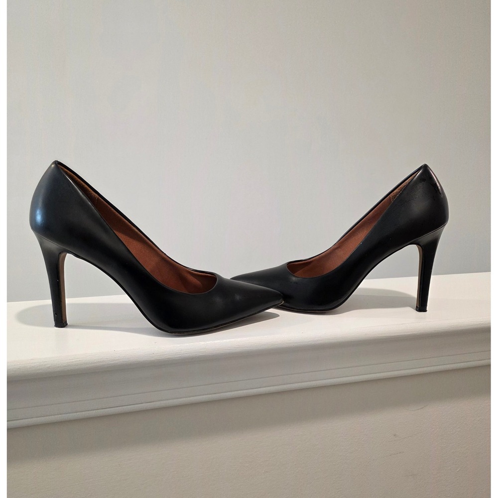 Women's sz 8.5 W Christian Siriano for Payless Black Pointed Toe Pumps Stilettos
